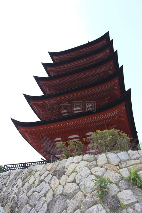五層寶塔,宮島,石垣島