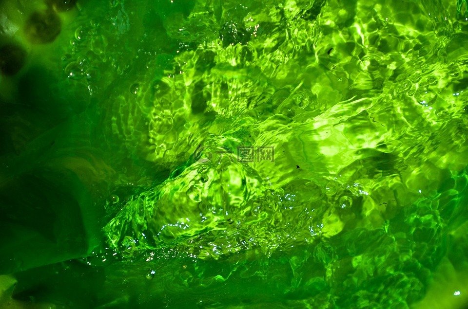 水,綠色,液體