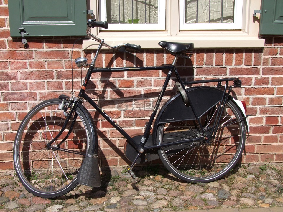 自行車,hauswand,黑色