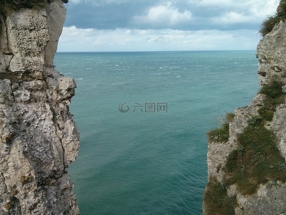 海,巖,海岸
