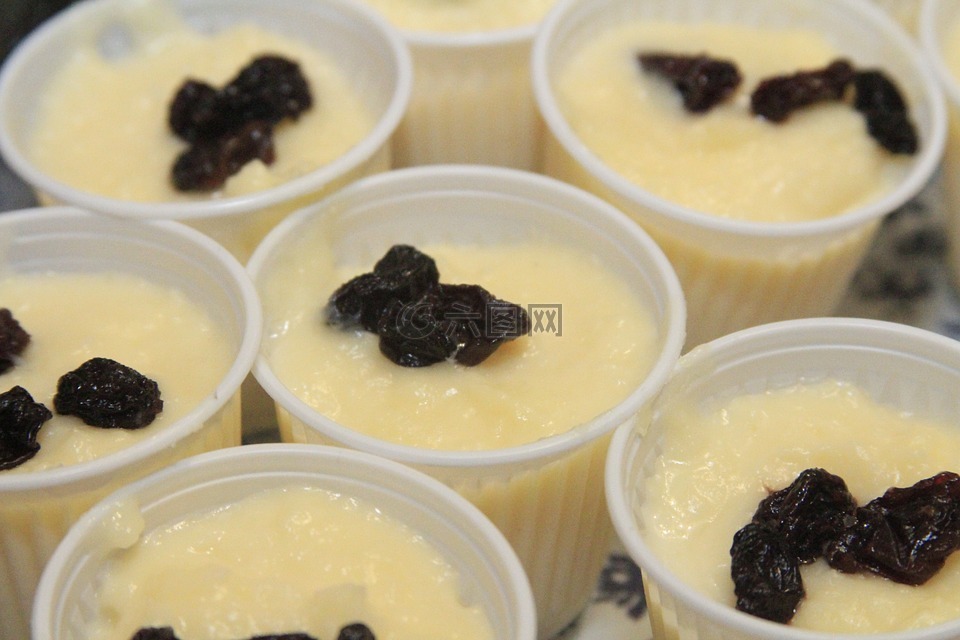 糕點,明膠,杯