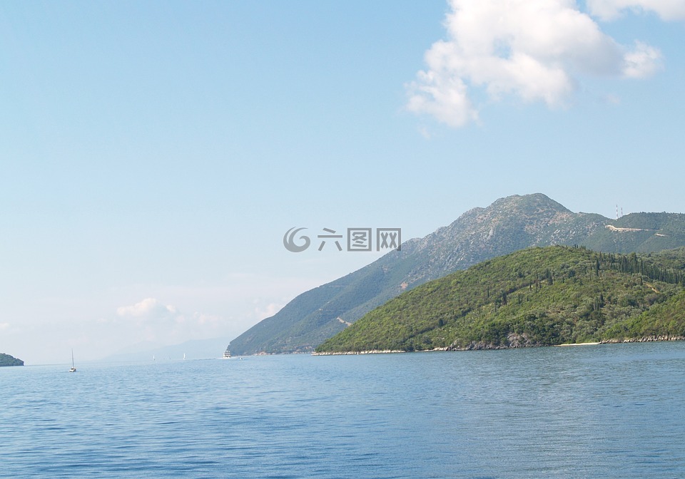 海,视图,滨