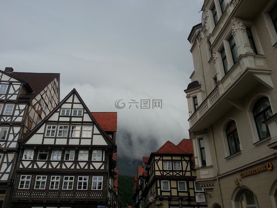 fachwerkhaus,風暴,hanovarian 鉛