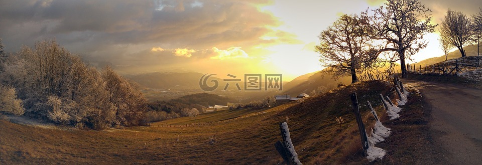 性质,太阳,山