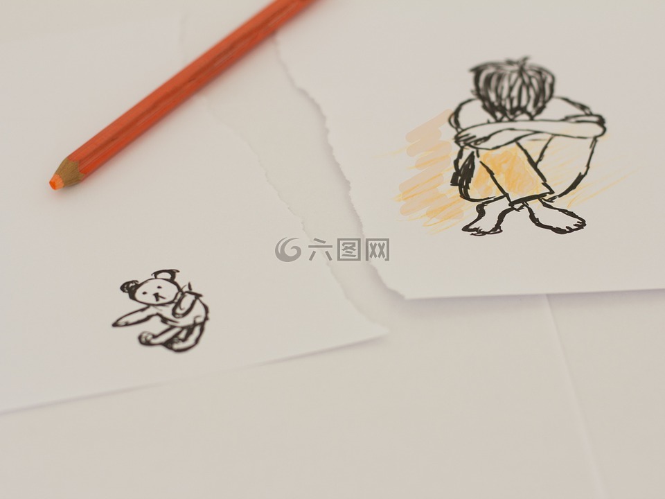 绘图,街头粉笔,素描