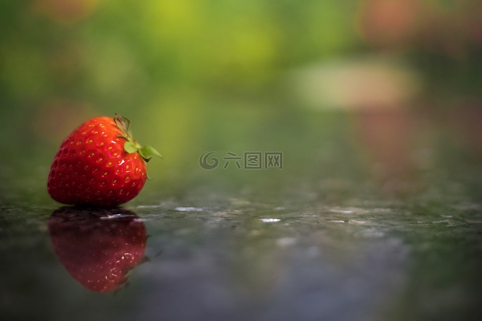 草莓,水果,紅色