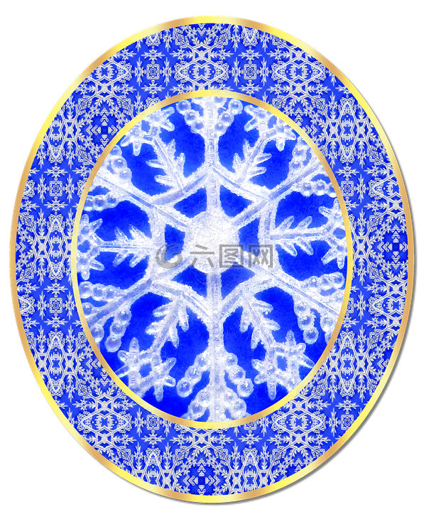點(diǎn)綴,藍(lán)色,雪
