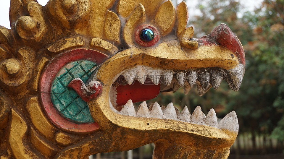 娜迦,雕像,蛇