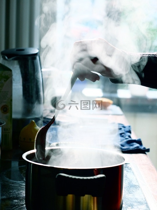 鍋,廚房,蒸汽
