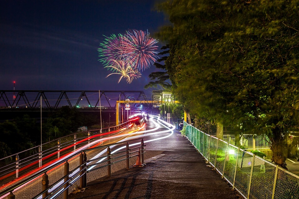 照明弹,烟花,节日