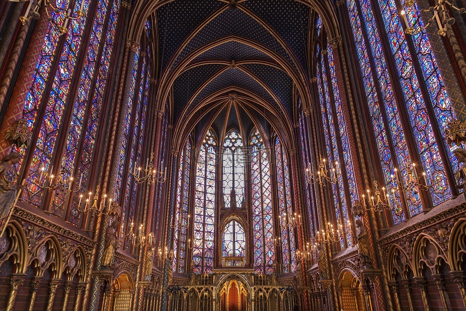 圣礼拜堂,染色玻璃,巴黎