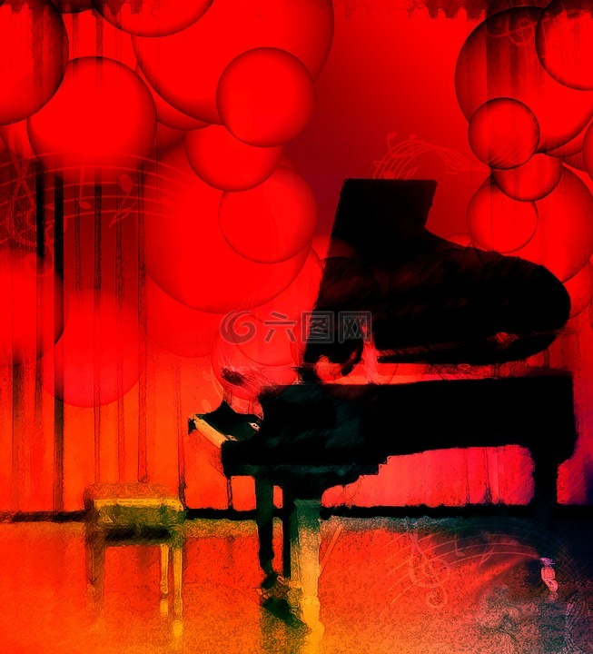 鋼琴,背景,音樂