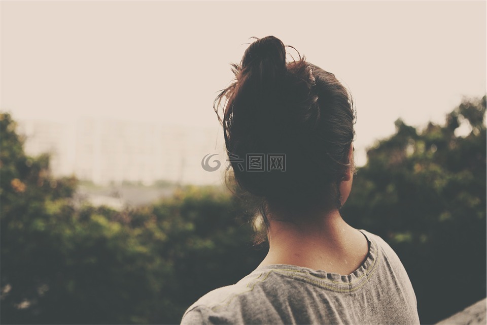 年轻,女孩,女子