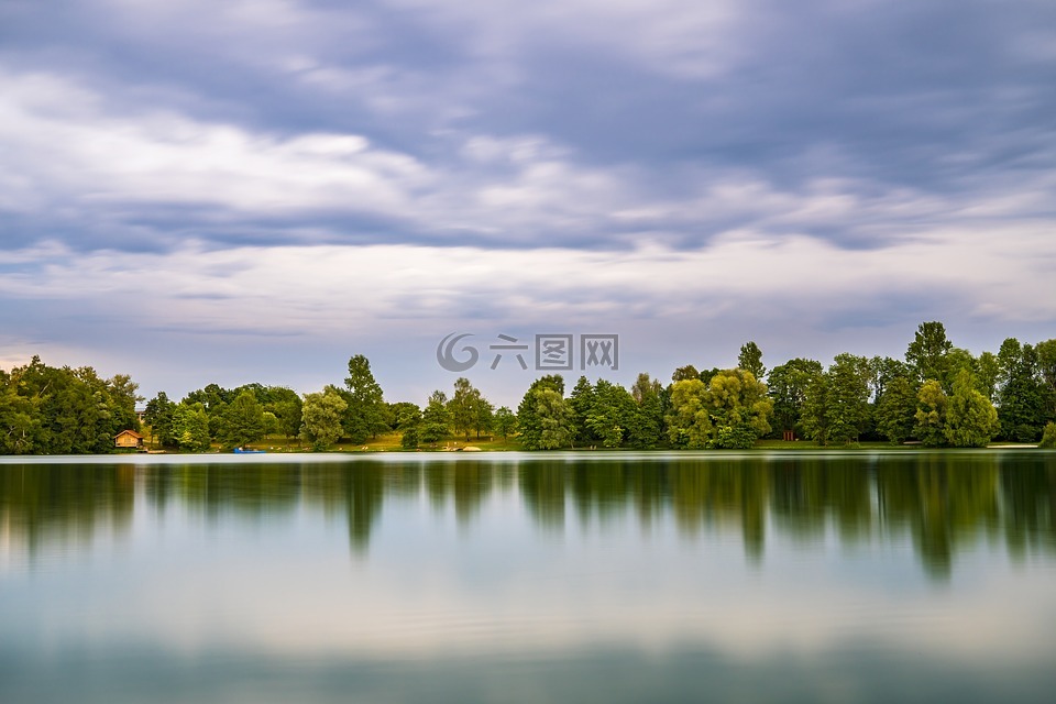 湖,水,游泳