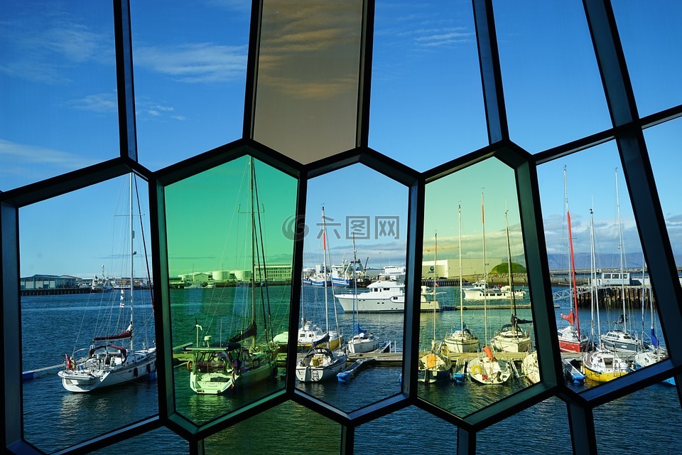 harpa,豐富多彩,玻璃