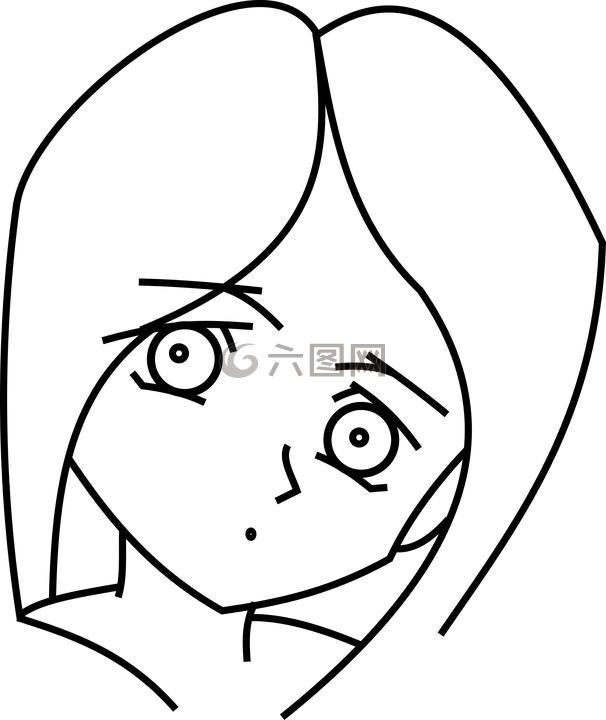 女孩,臉,女子