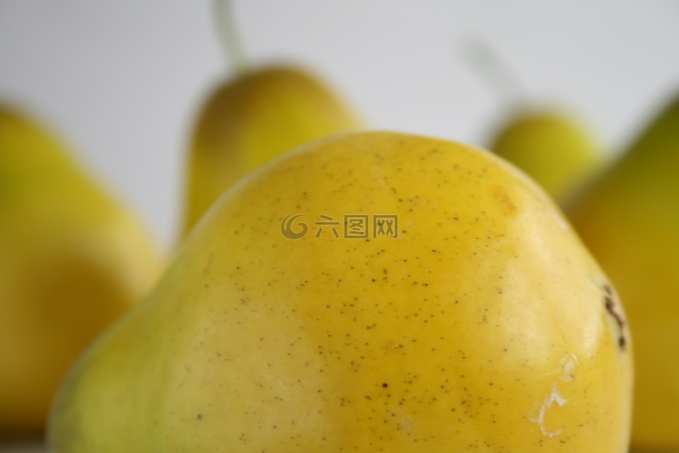 梨,水果,黃色