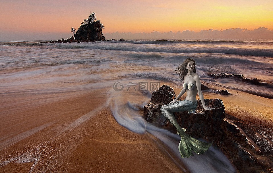 美人魚,塞壬,海幻想
