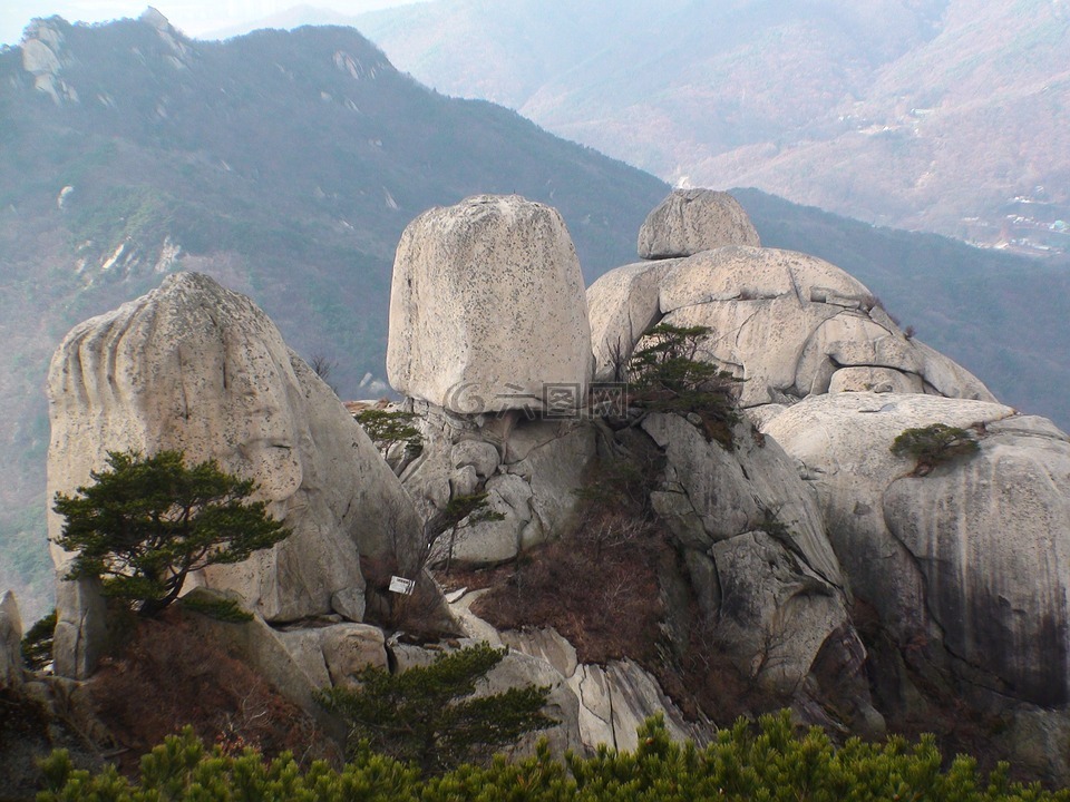 bukhansan 山,岭,岩