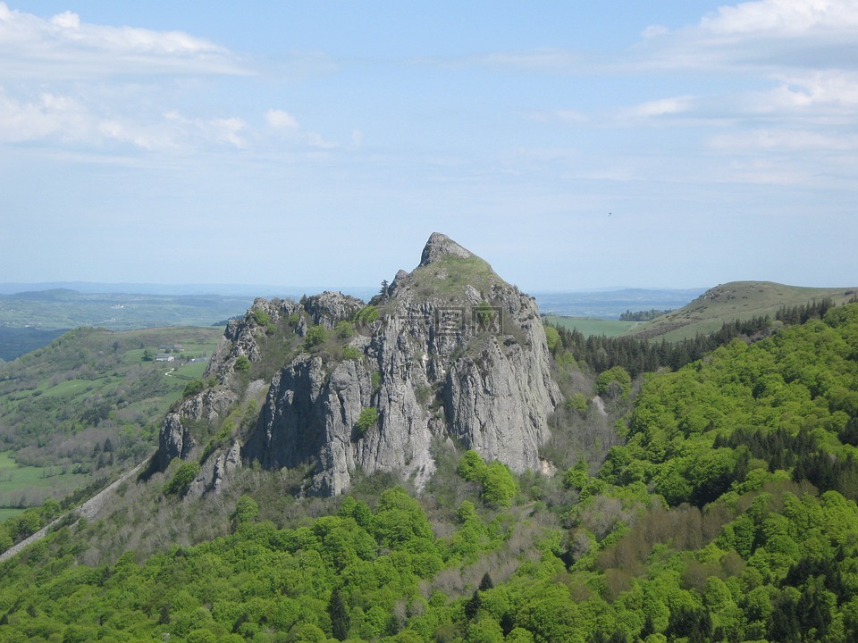 涅,景觀,山