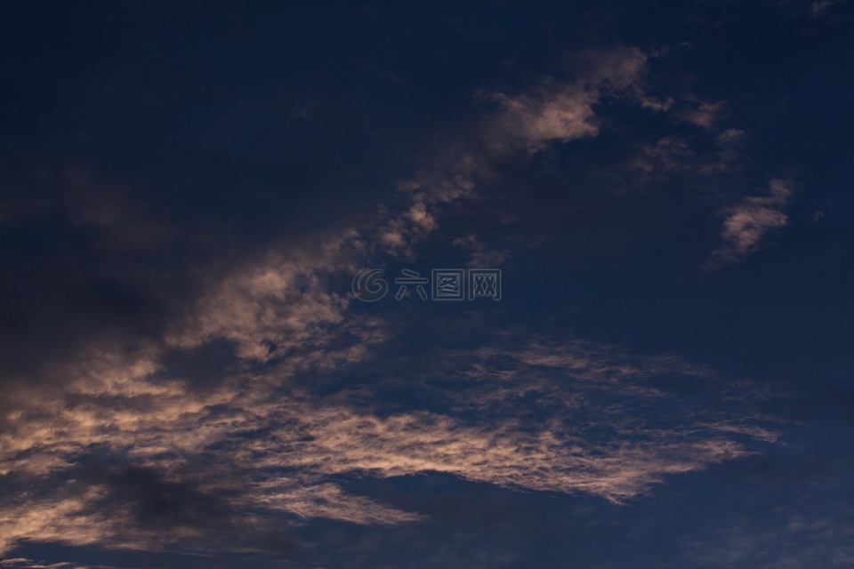 云,天空,淺黃色