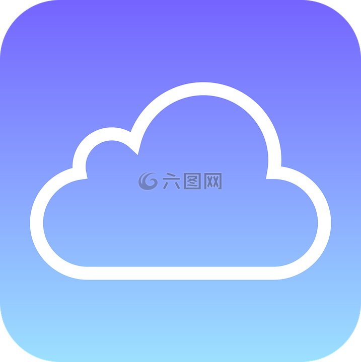 藍(lán)色,云,圖標(biāo)