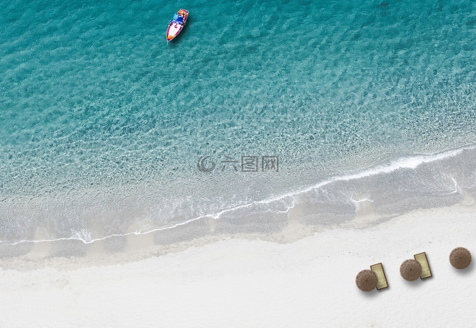 海灘,瞰,無人駕駛飛機