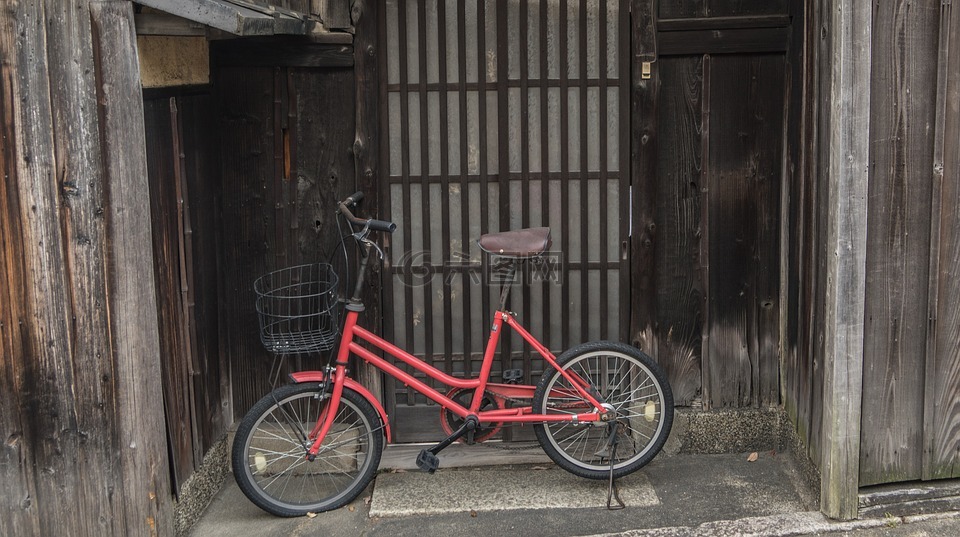 自行车,红色,日本