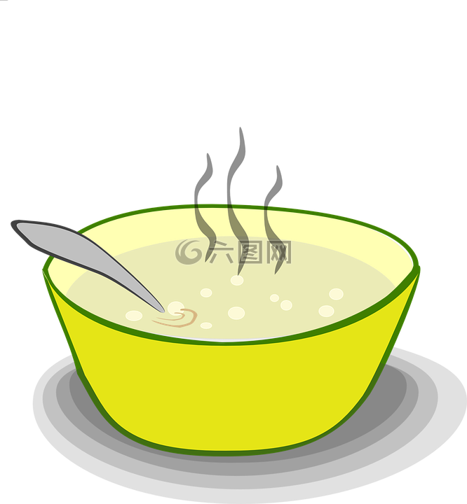 湯,碗,食品