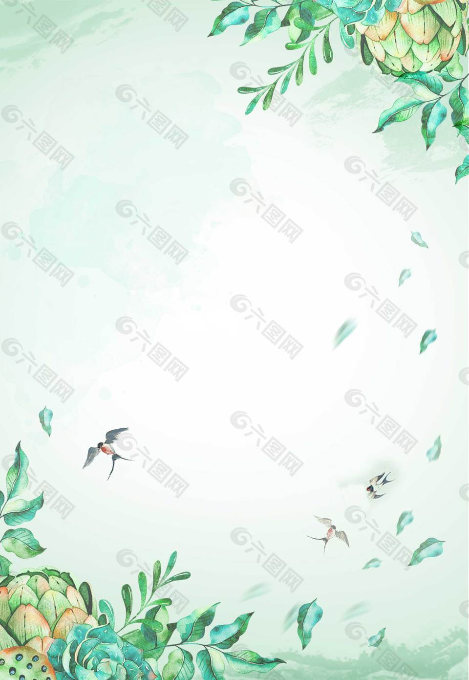 樹葉廣告背景
