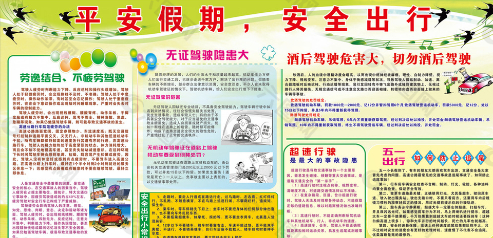 五一交通安全展板圖片