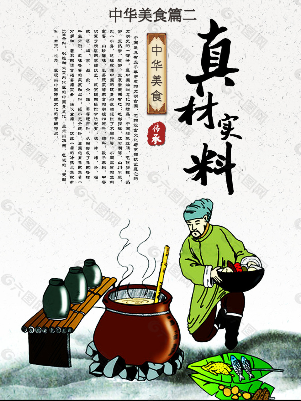 中華美食展板