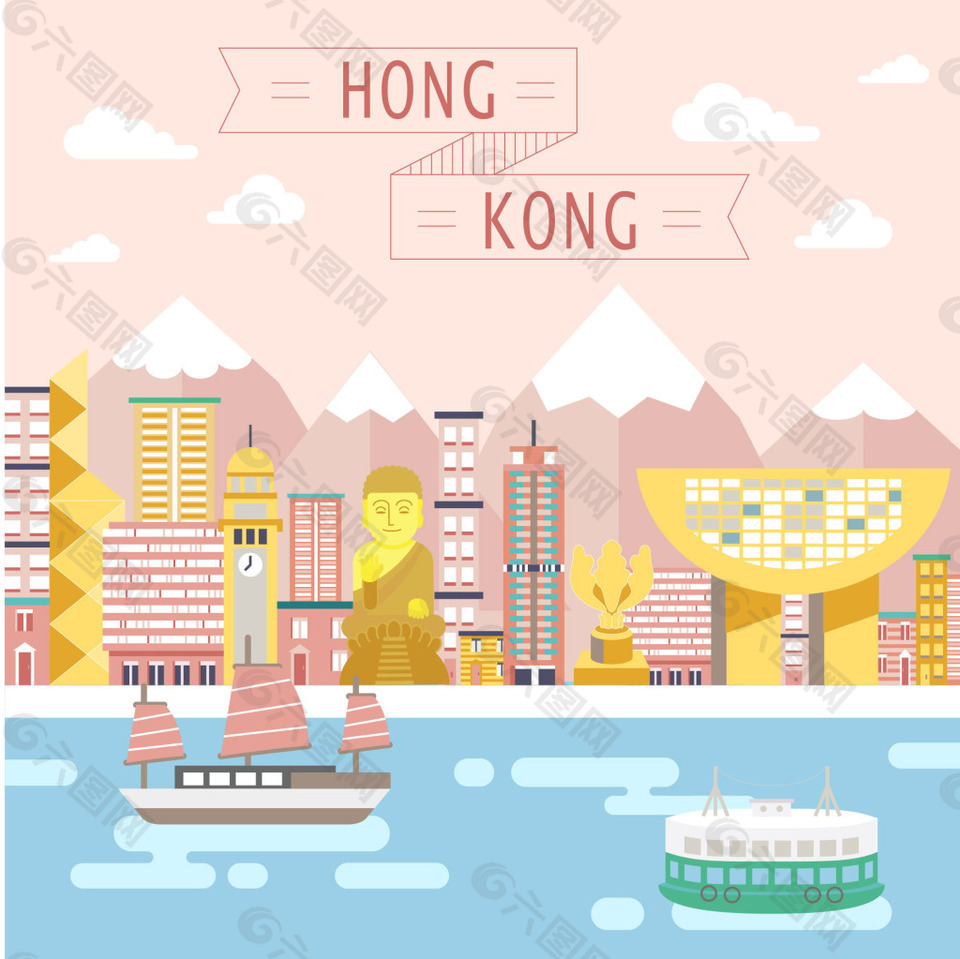 卡通旅游景點設計