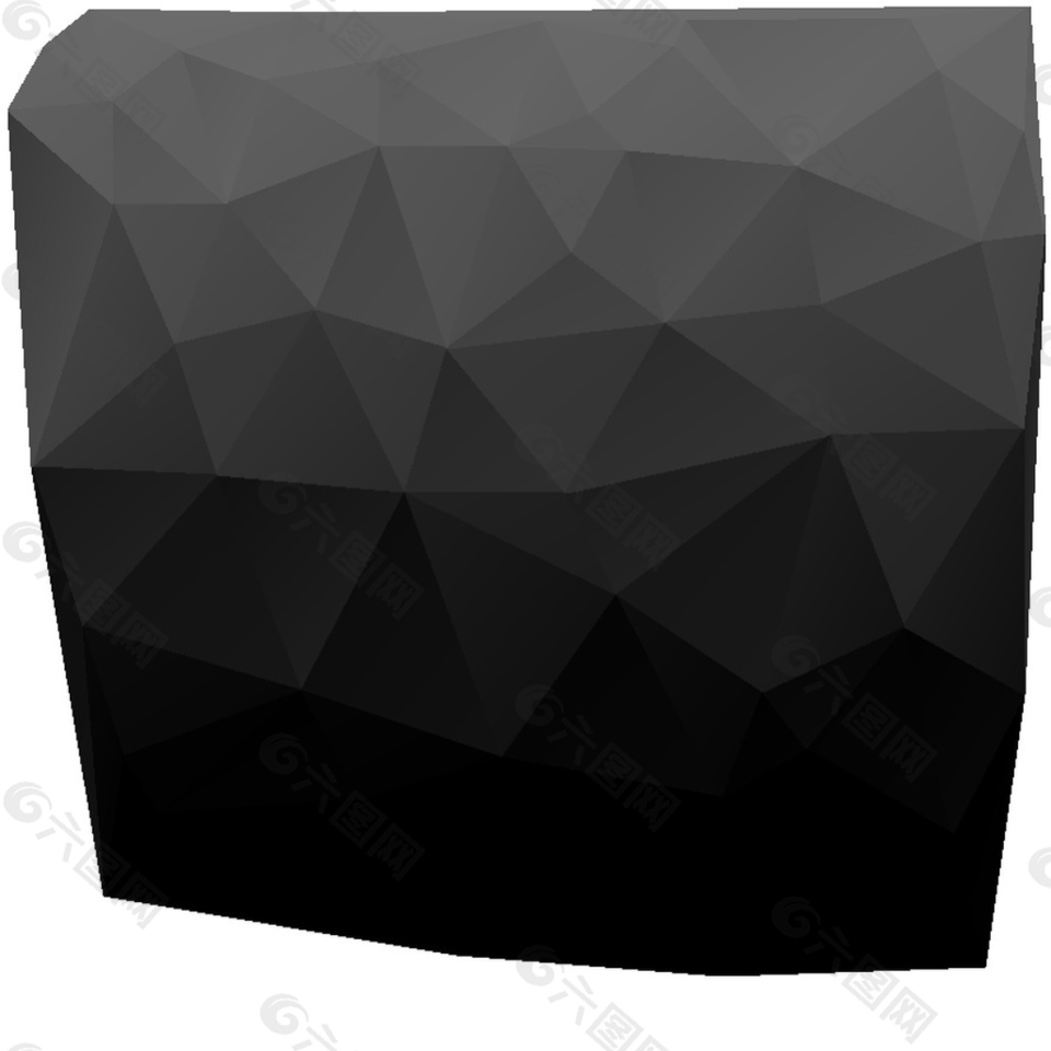黑色多邊形矢量圖素材