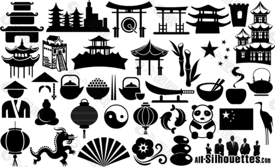 古典图标矢量图素材