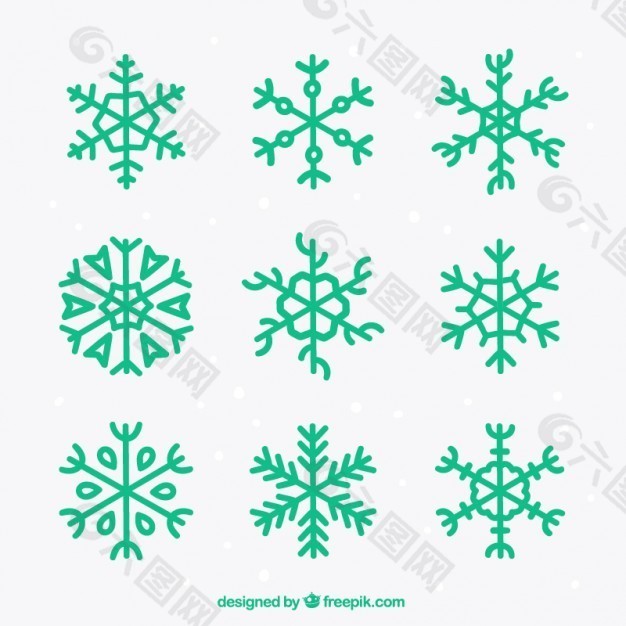 綠色雪花圖標(biāo)