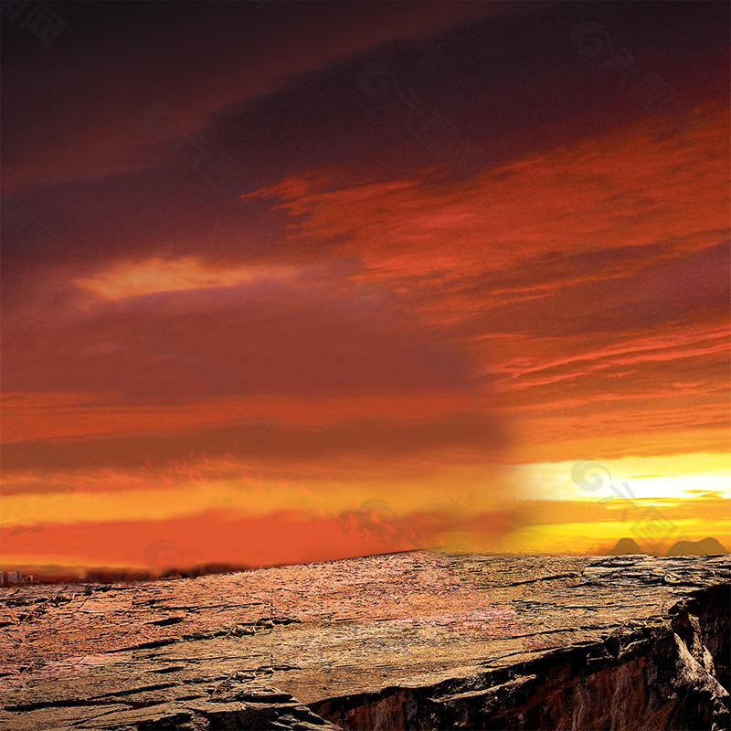 黃昏夕陽背景