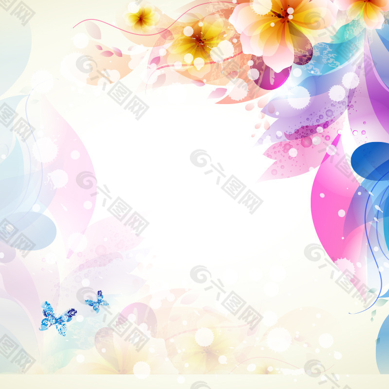 彩色花朵唯美主圖