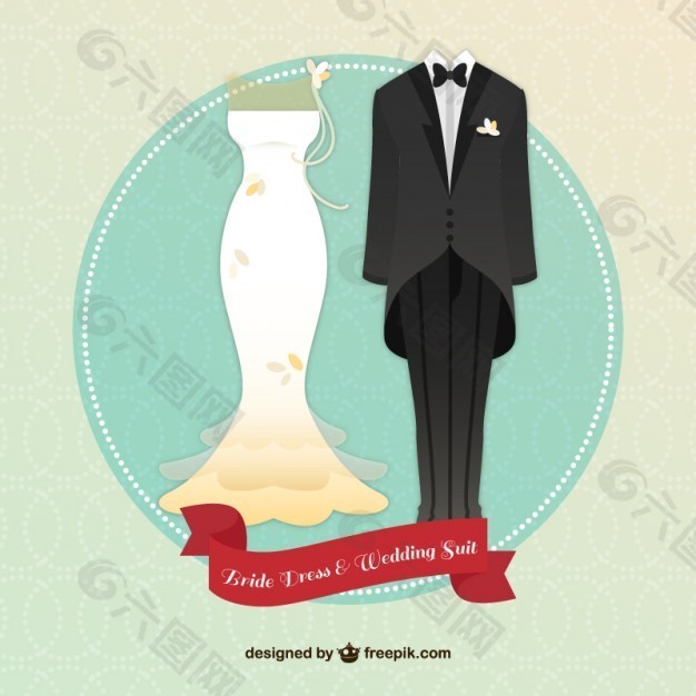 可愛的新娘禮服和結(jié)婚禮服