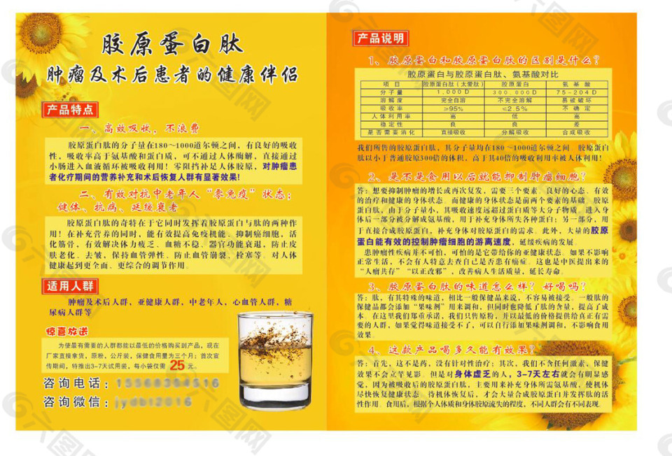 膠原蛋白肽傳單