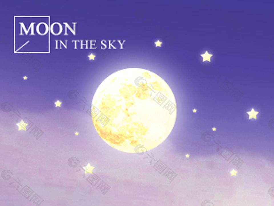 月亮星空圖標設計高清PSD下載