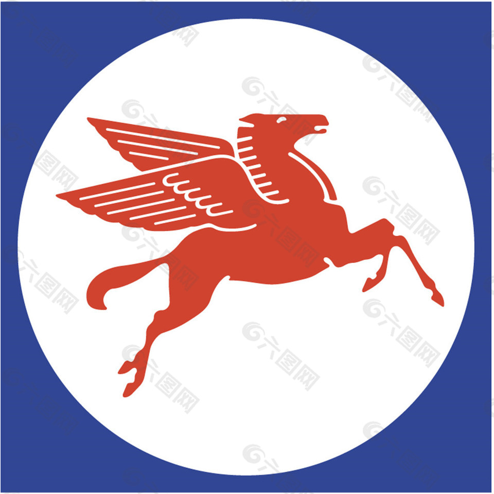帶翅膀的馬飛騰跨月標(biāo)志logo設(shè)計(jì)