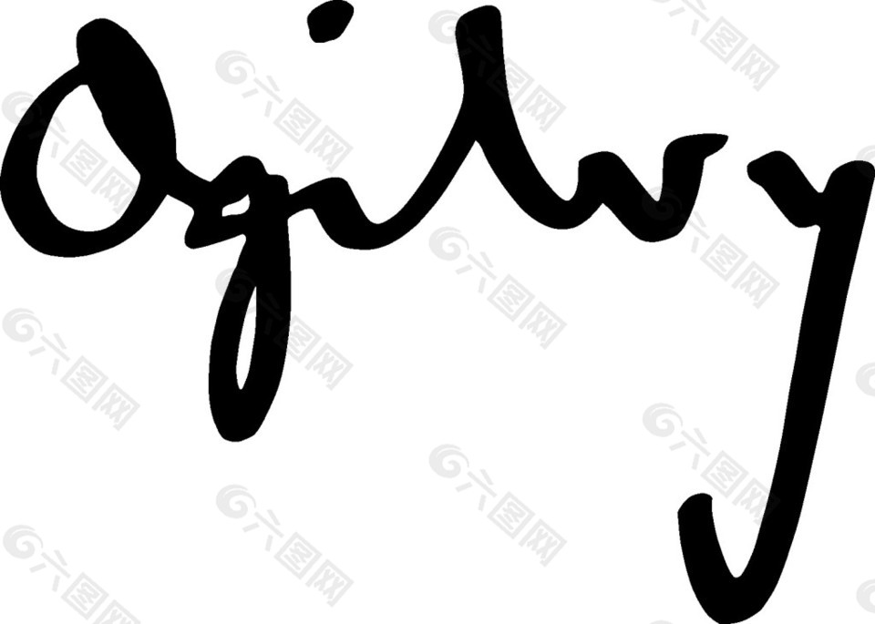 連筆英文個性LOGO元素設(shè)計矢量素材