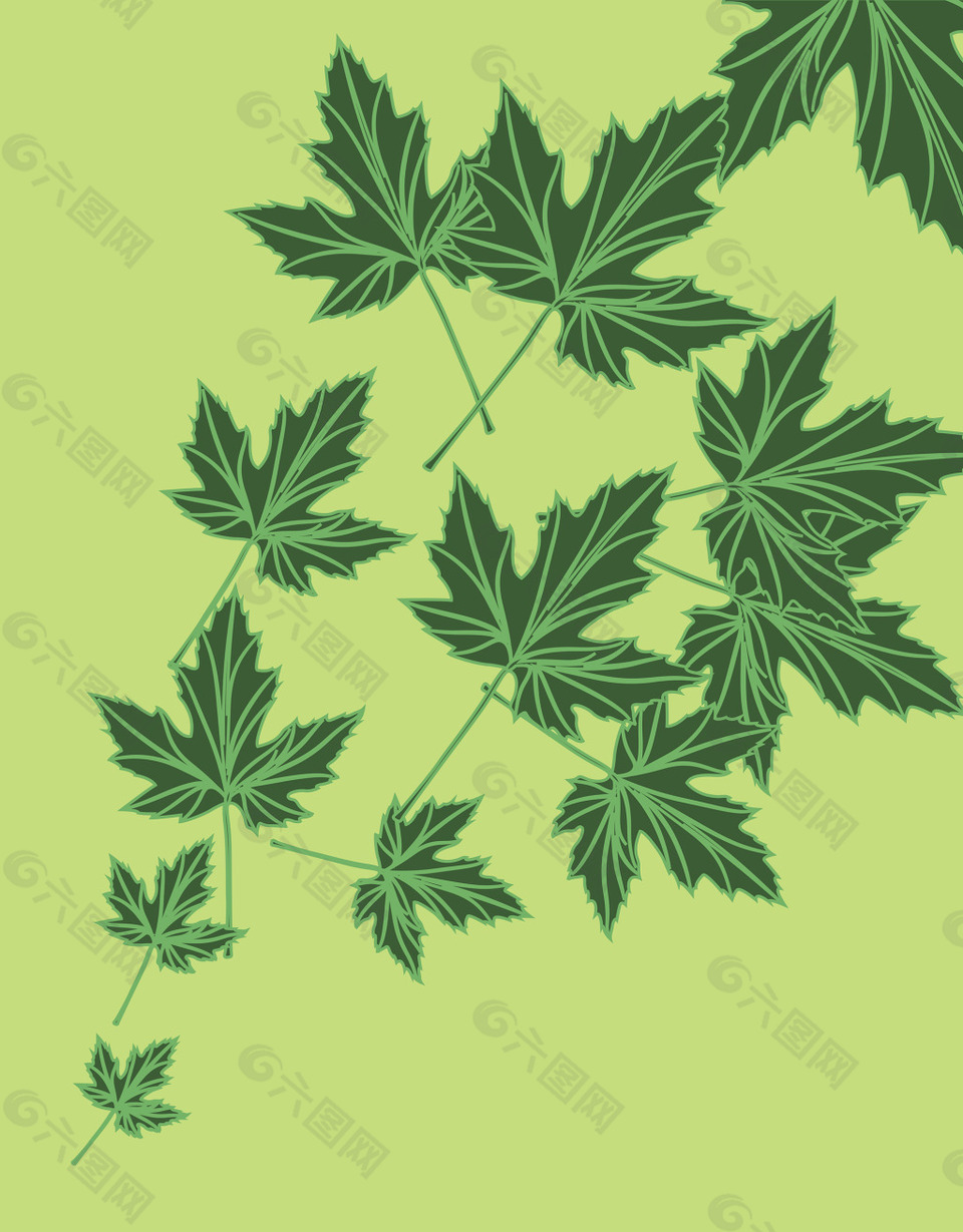 復(fù)古的秋天的樹葉背景