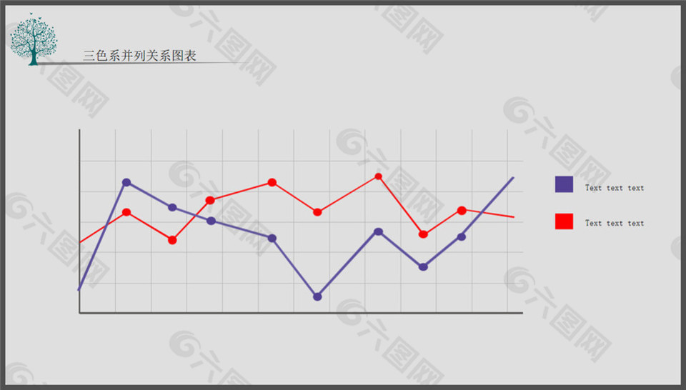 兩色系折線圖表