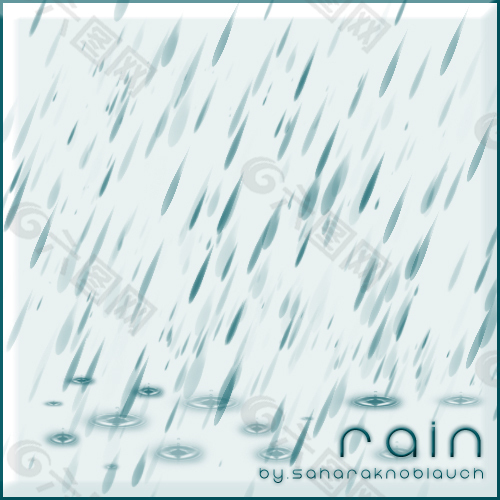 Photoshop CS2專用一組下雨效果筆刷