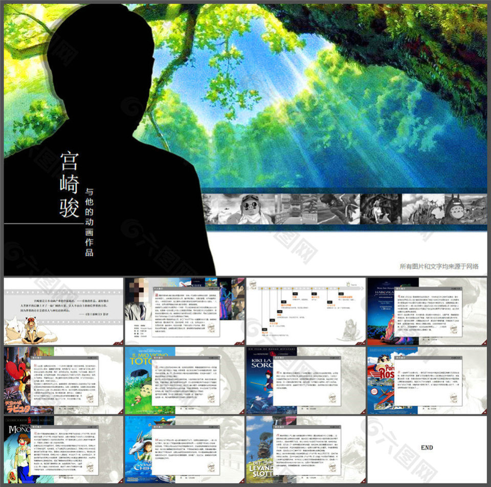 宮崎駿與他的動畫作品-灰色的風ppt作品