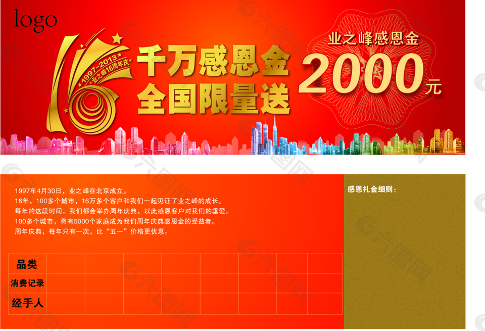 感恩禮券
