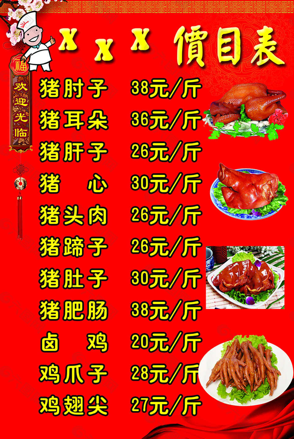 價(jià)目表PSD分層圖