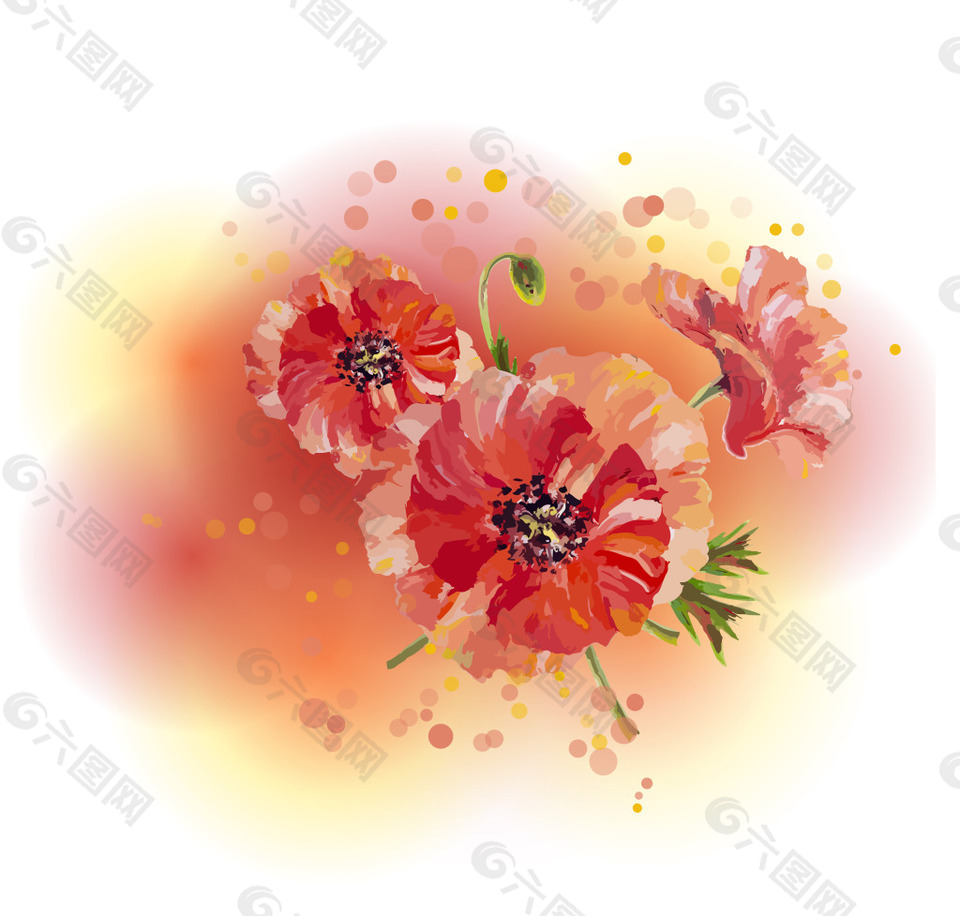 水彩繪花朵